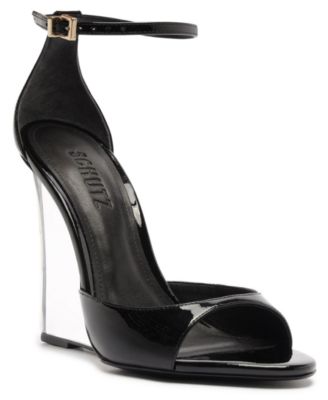 Women's Stella Ankle Strap Ultra High Wedge Leather Sandals
