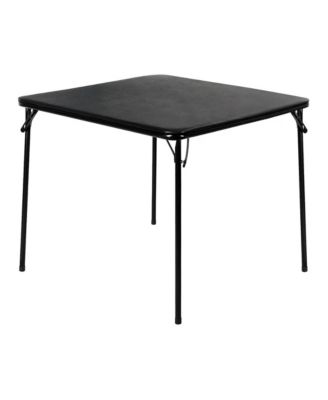 34" Folding Card Table, Square Portable Game Night Dining Table for Camping