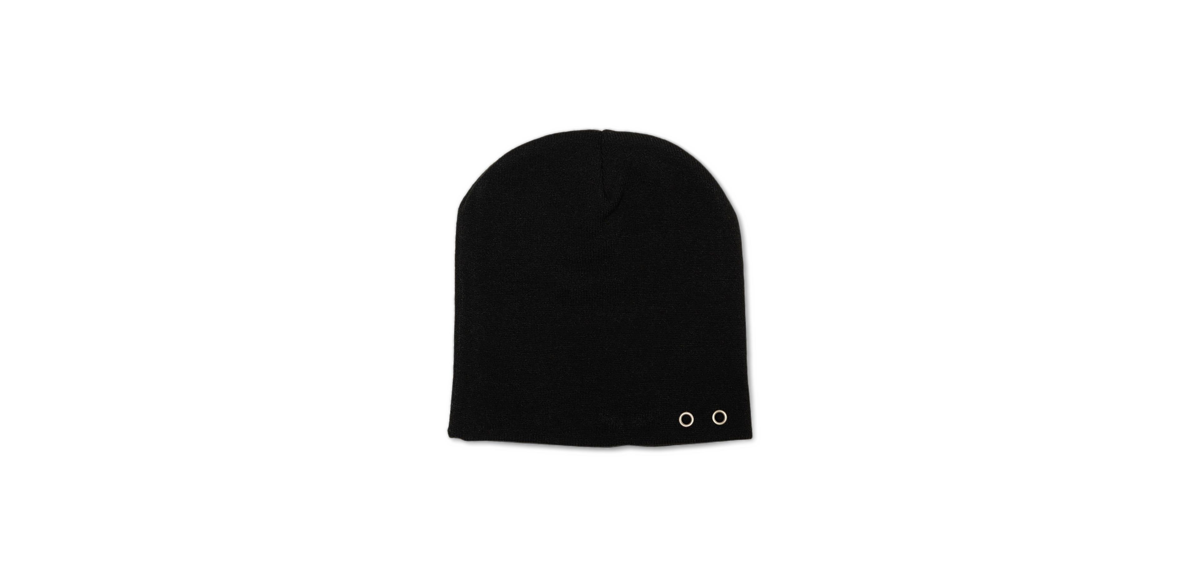 Loiter Ribbed-Knit Metal-Eyelet Compound Beanie
