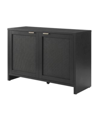 Vintage Style Record Player Cabinet with Vinyl Storage for Entertainment Centers