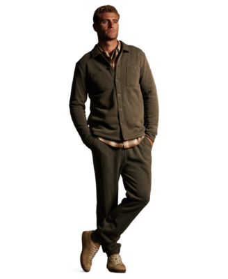Men's Pebble Fleece Shirt Jacket, Waffle Henley Long-Sleeve Shirt, Button-Front Flannel Shirt  and Pebble Fleece Jogger Pants