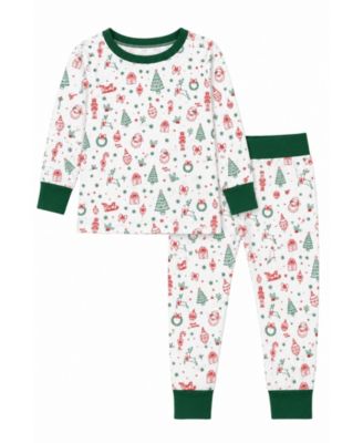 Boys' and Girls' 2T-5T Dear Santa Long-Sleeve Snug-Fit Top and Pants, 2-Piece Set