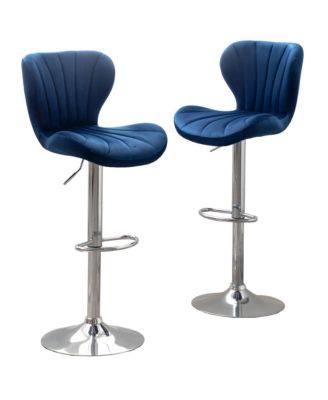 Ellston Upholstered Adjustable Swivel Barstools