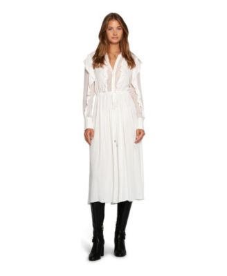 Women's Slow Dance Long-Sleeve Midi Ruffled Dress