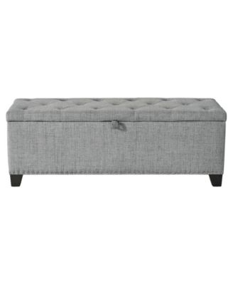 Ottoman with Storage - Upholstered Storage Bench for Bedroom, Entry