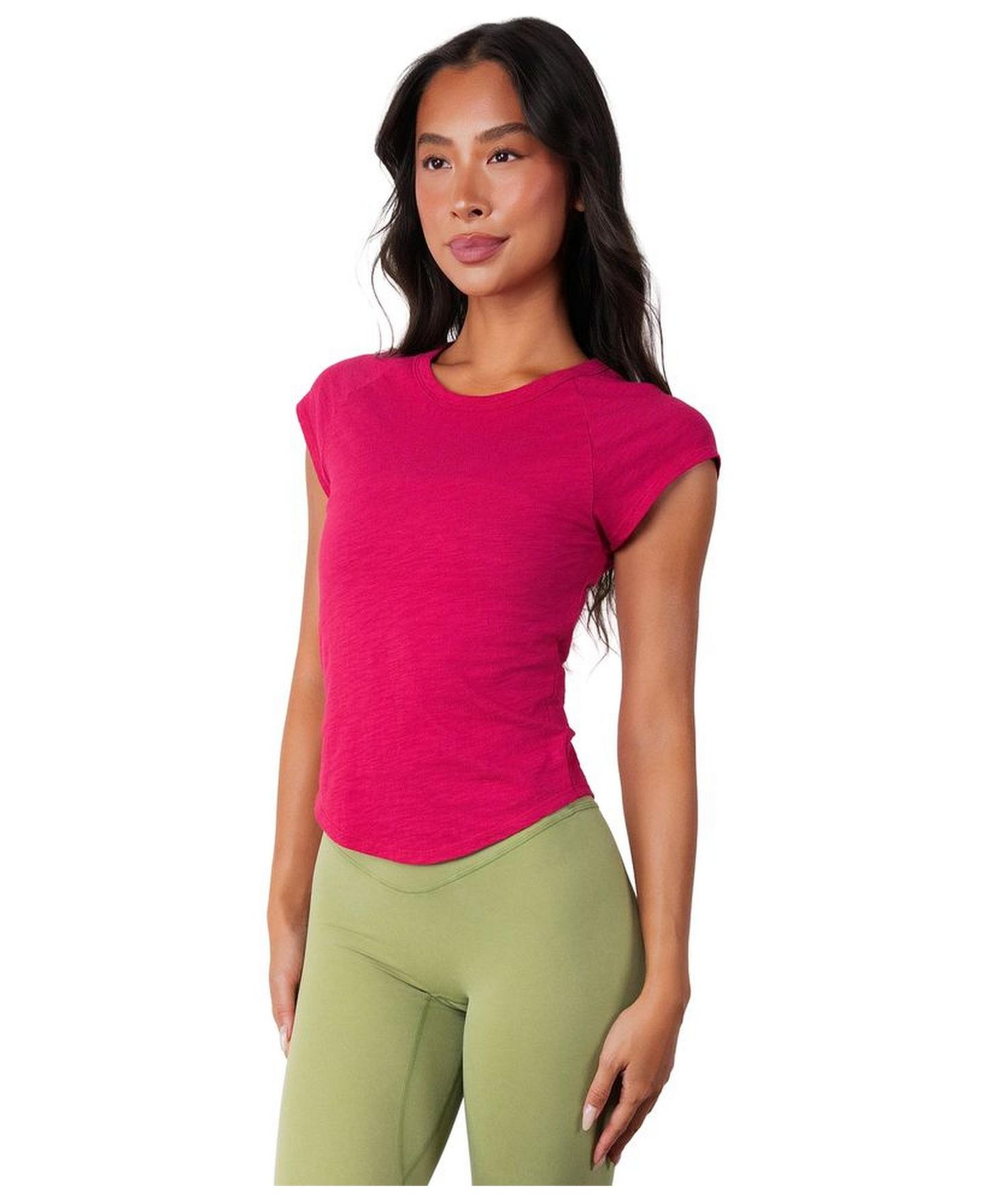 Женская футболка Vitality Whisper Raglan Sleeve Curved Hem Short-Sleeve, цвет: Passionfruit — фото 3