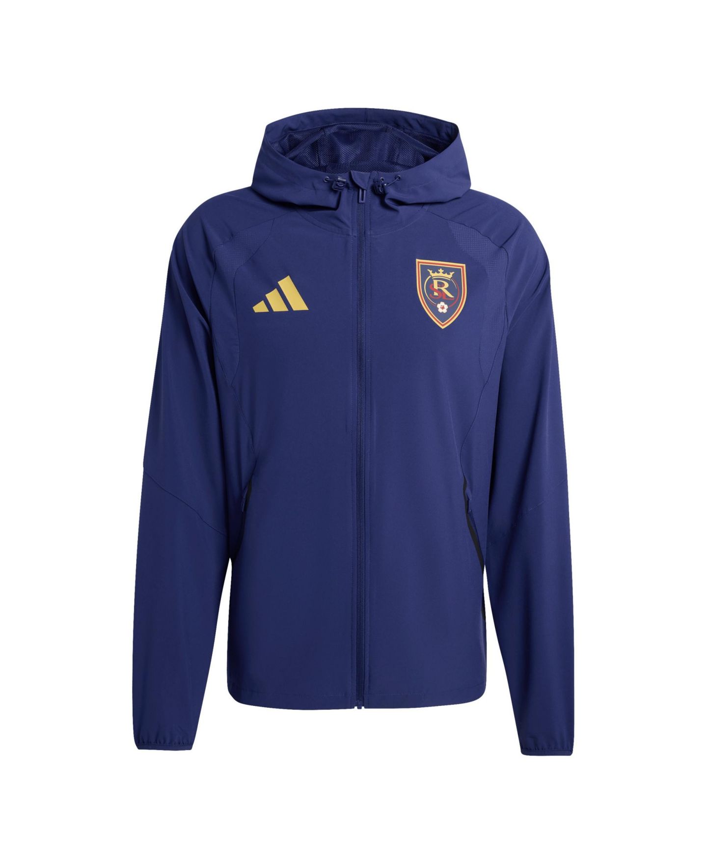 Мужская куртка adidas Blue Real Salt Lake Tiro Travel Full-Zip Hooded Windbreaker — фото 6