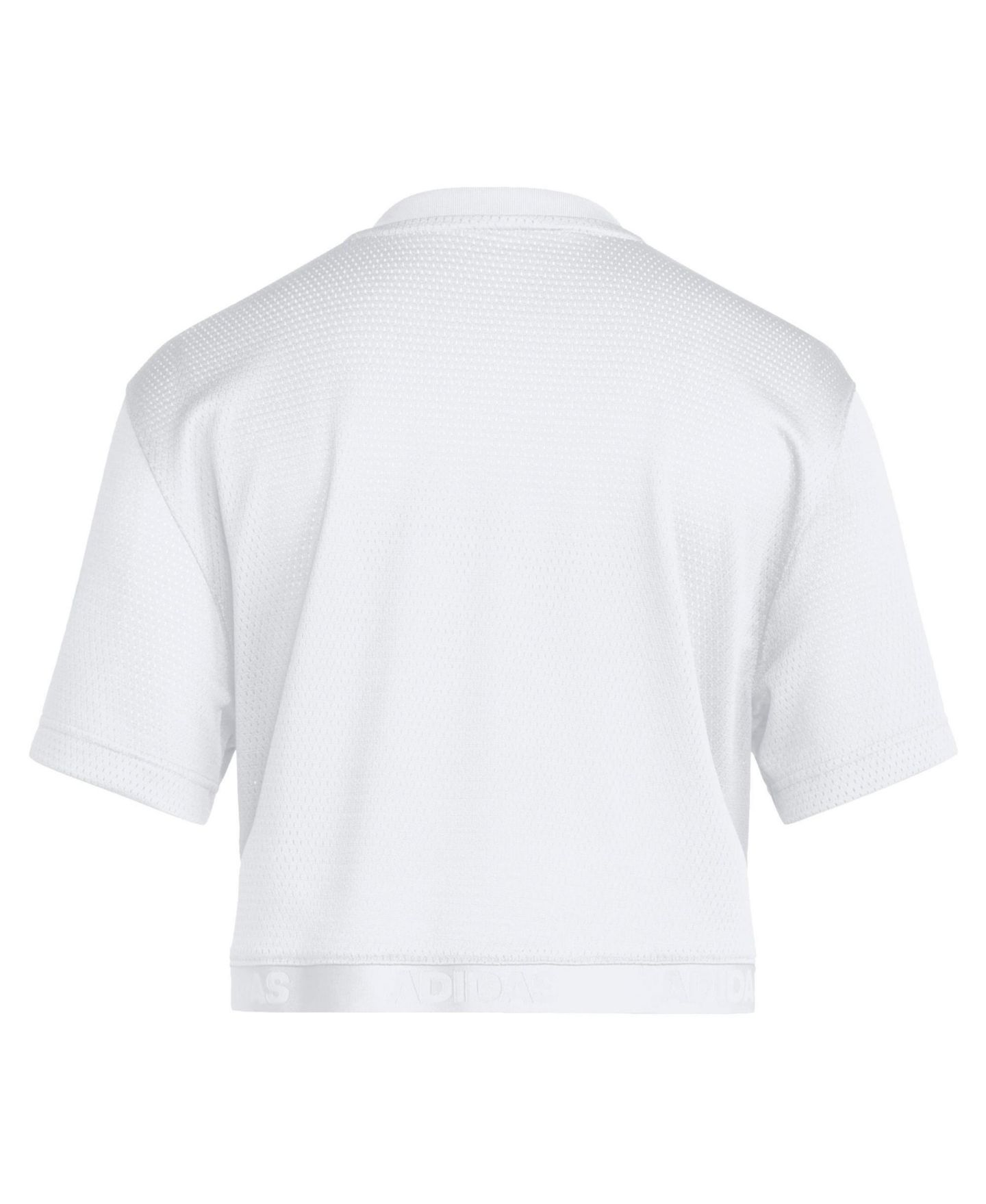 Женский топ adidas White Miami Hurricanes It's Back Cropped Football Jersey — фото 2