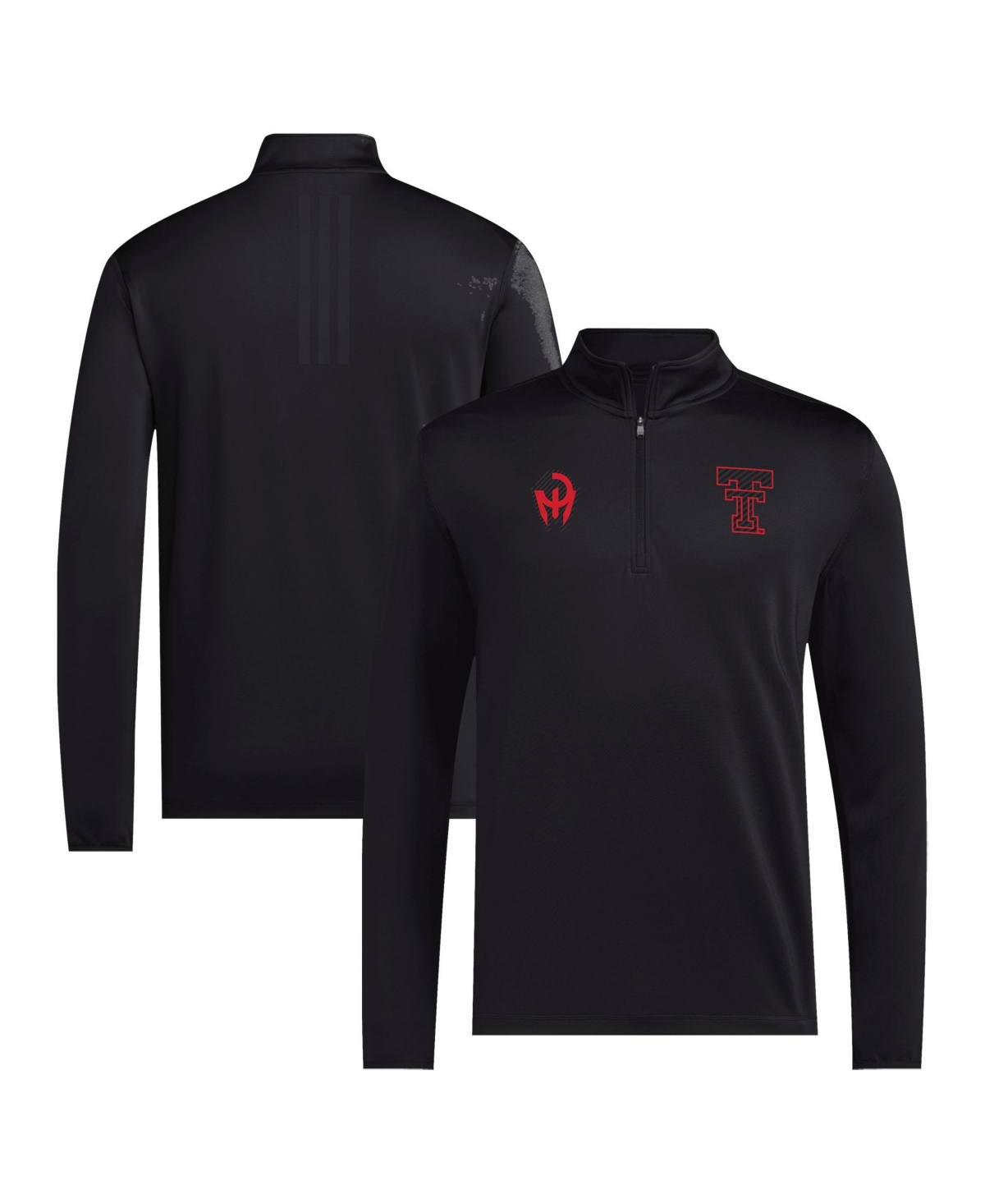 Adidas Men's Black Texas Tech Red Raiders Let's Ride Quarter-Zip Sweatshirt