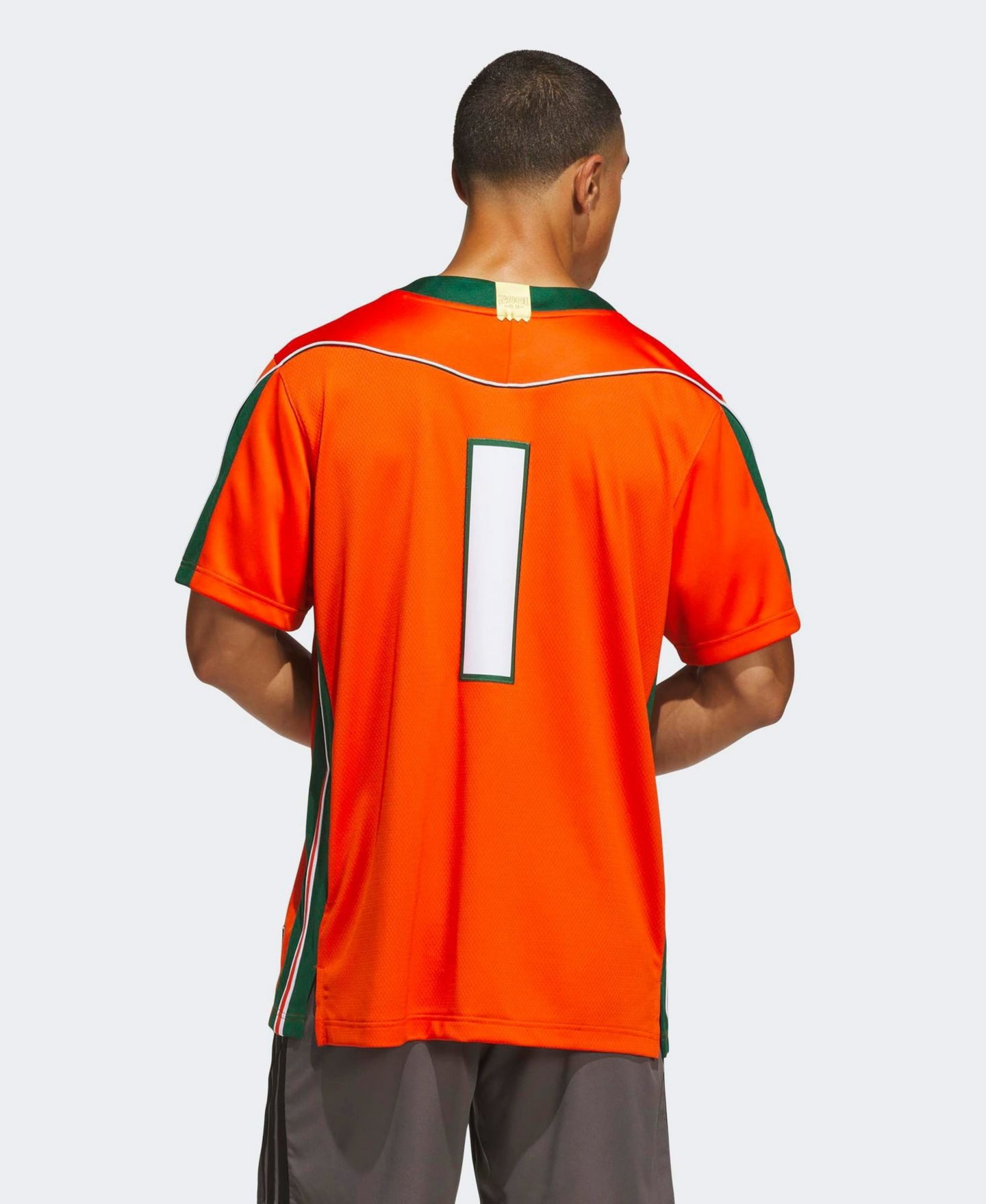 Мужской топ adidas 1 Orange Miami Hurricanes It's Back Premier Jersey — фото 2