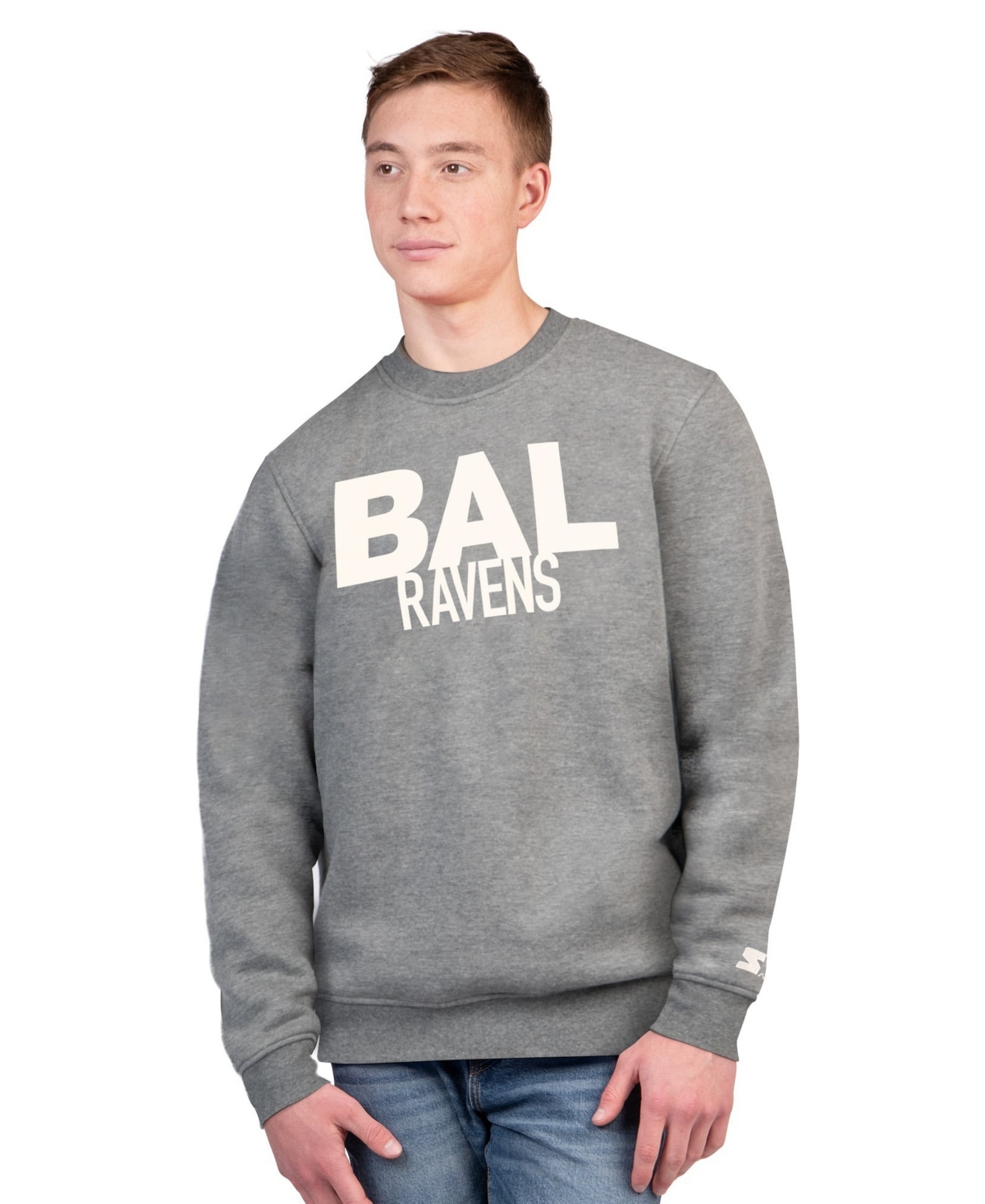 Starter Men's Charcoal Baltimore Ravens Assist Sweatshirt - Charcoal
