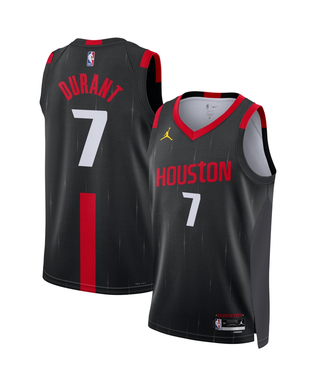 Jordan Men's and Women's Kevin Durant Black Houston Rockets Swingman Jersey