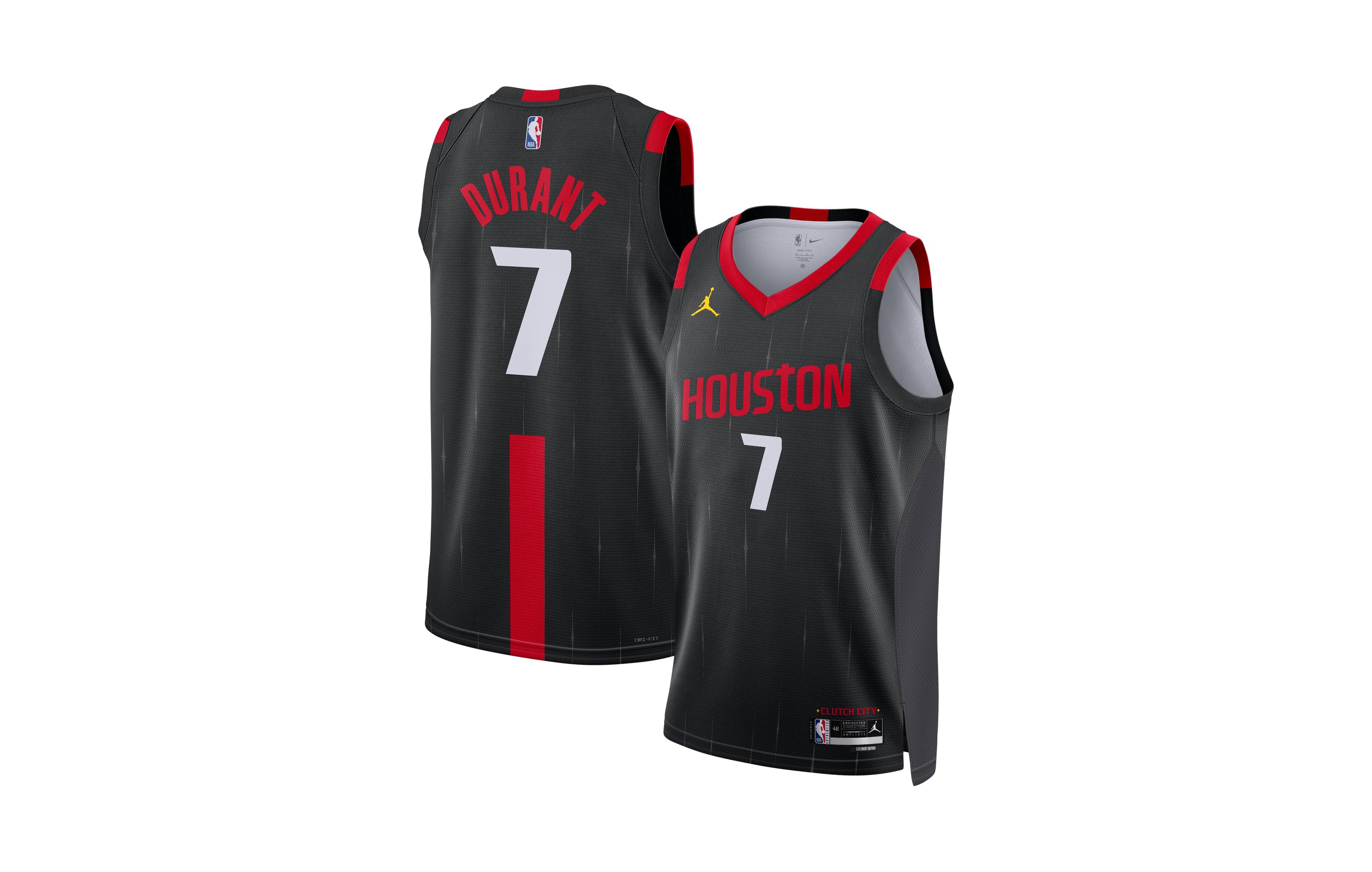 Jordan Men's and Women's Kevin Durant Black Houston Rockets Swingman Jersey