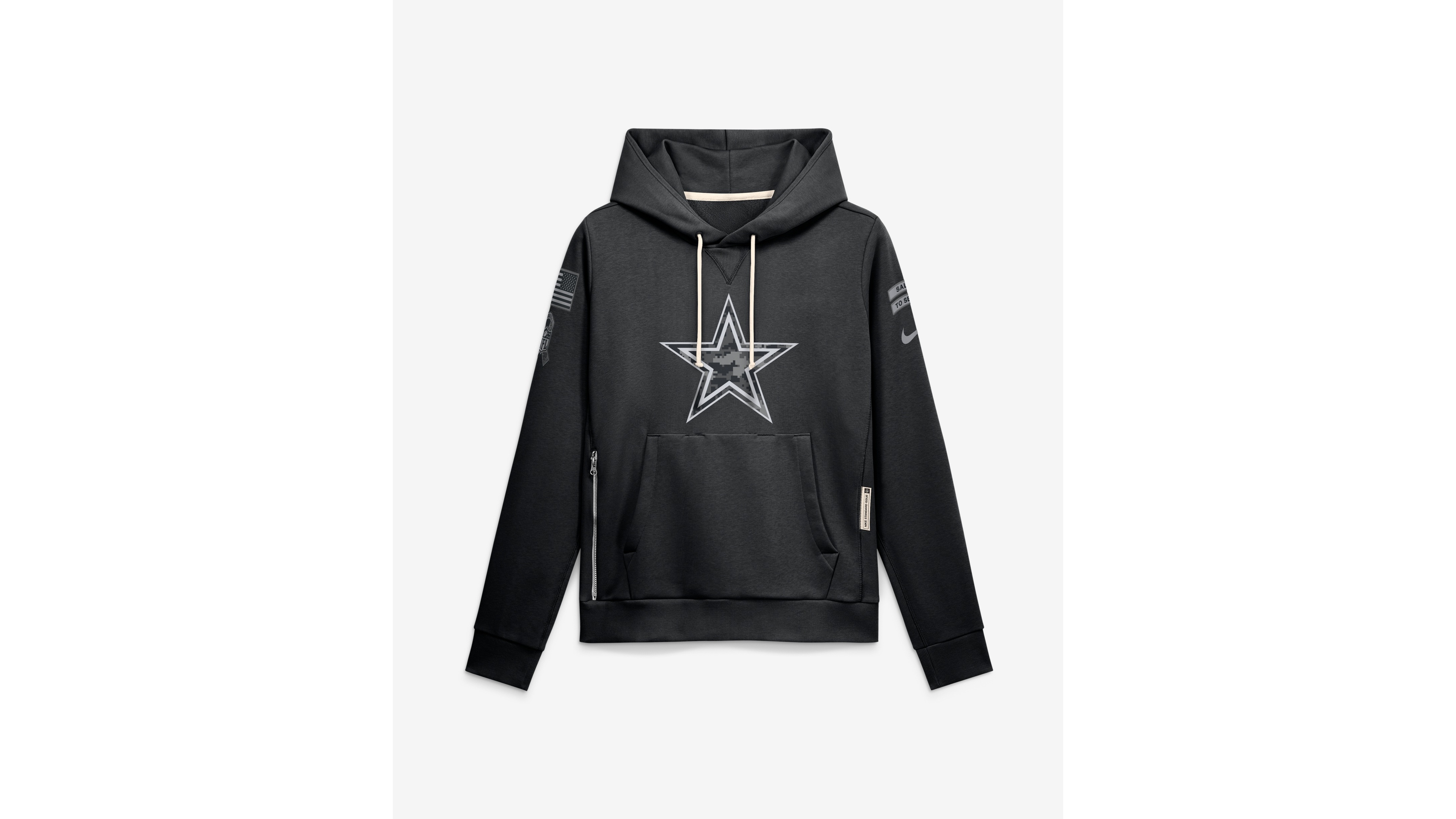 Nike Women's Black Dallas Cowboys 2026 Salute to Service Sideline Dri-fit Pullover Hoodie