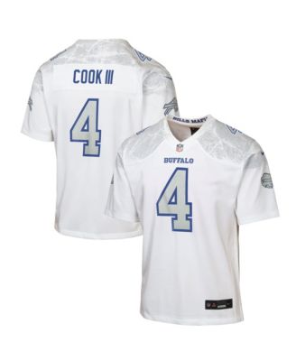 Big Boys' and Girls' James Cook III White Buffalo Bills Rivalries Collection Game Jersey