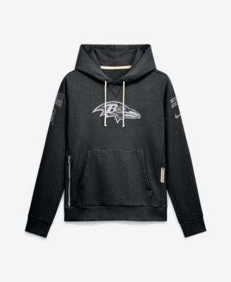 Women's Black Baltimore Ravens 2026 Salute to Service Sideline Dri-FIT Pullover Hoodie