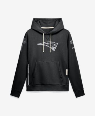 Women's Black New England Patriots 2026 Salute to Service Sideline Dri-FIT Pullover Hoodie