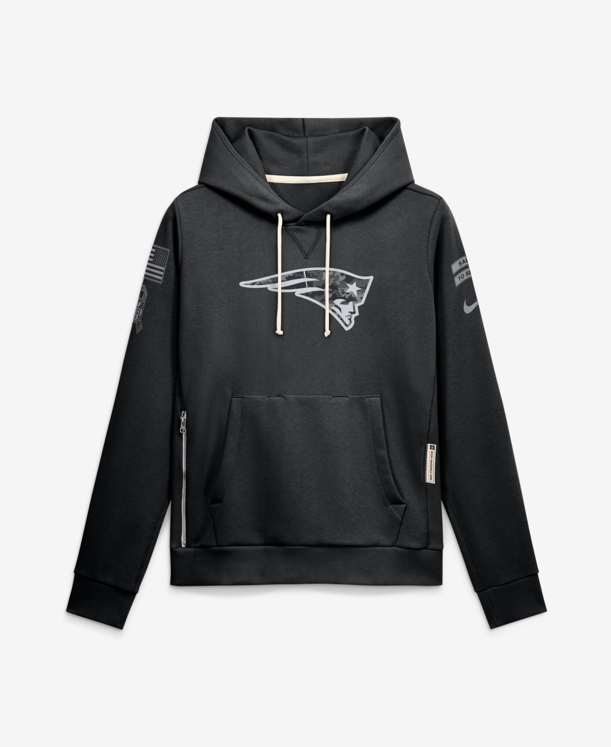 Nike Women's Black New England Patriots 2026 Salute to Service Sideline Dri-fit Pullover Hoodie