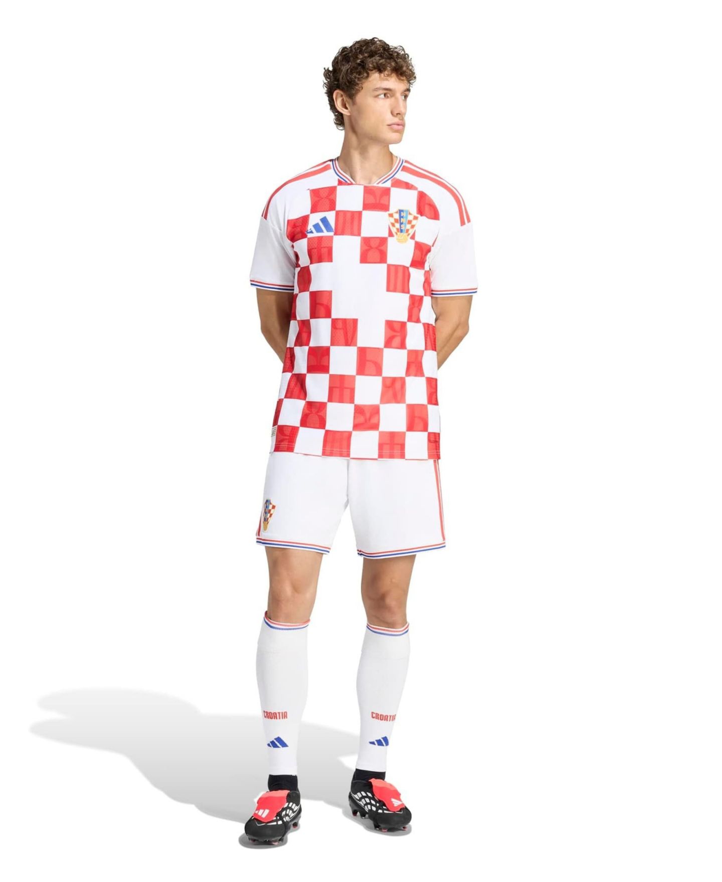 Мужской топ adidas White Croatia National Team 2027 Home On-Field Authentic Jersey — фото 3