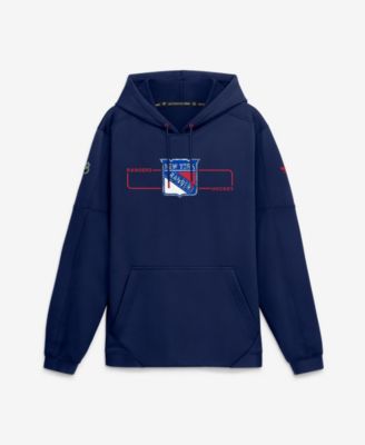 Men's Navy New York Rangers Authentic Pro Rink Fleece Pullover Hoodie