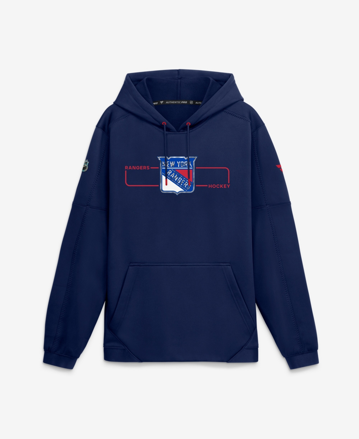Fanatics Men's Navy New York Rangers Authentic Pro Rink Fleece Pullover Hoodie