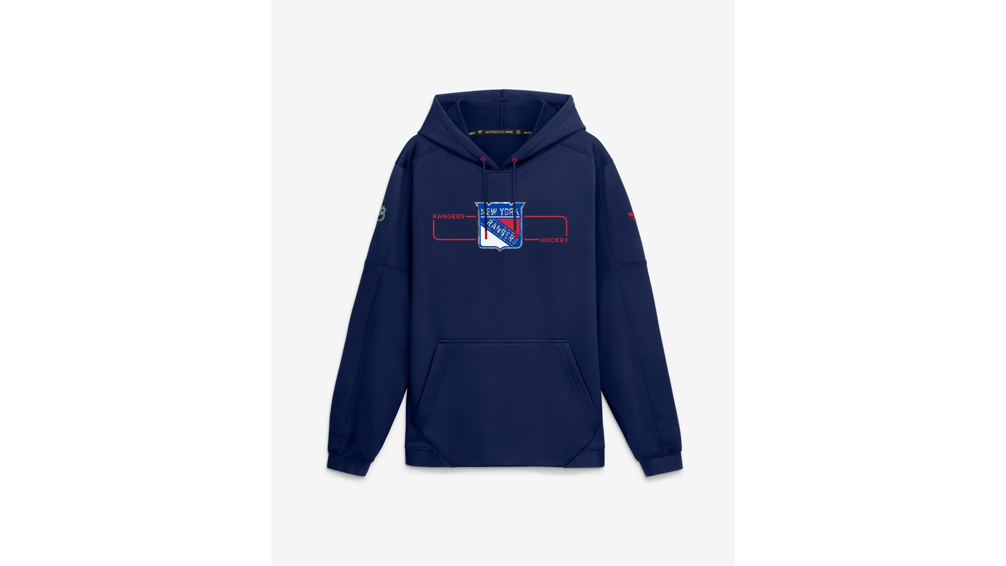 Fanatics Men's Navy New York Rangers Authentic Pro Rink Fleece Pullover Hoodie