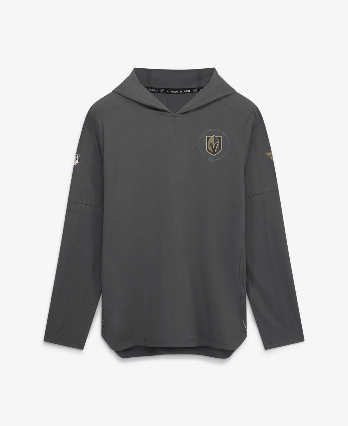 Fanatics Men's Charcoal Vegas Golden Knights Authentic Pro Train Lightweight Hoodie - Charcoal
