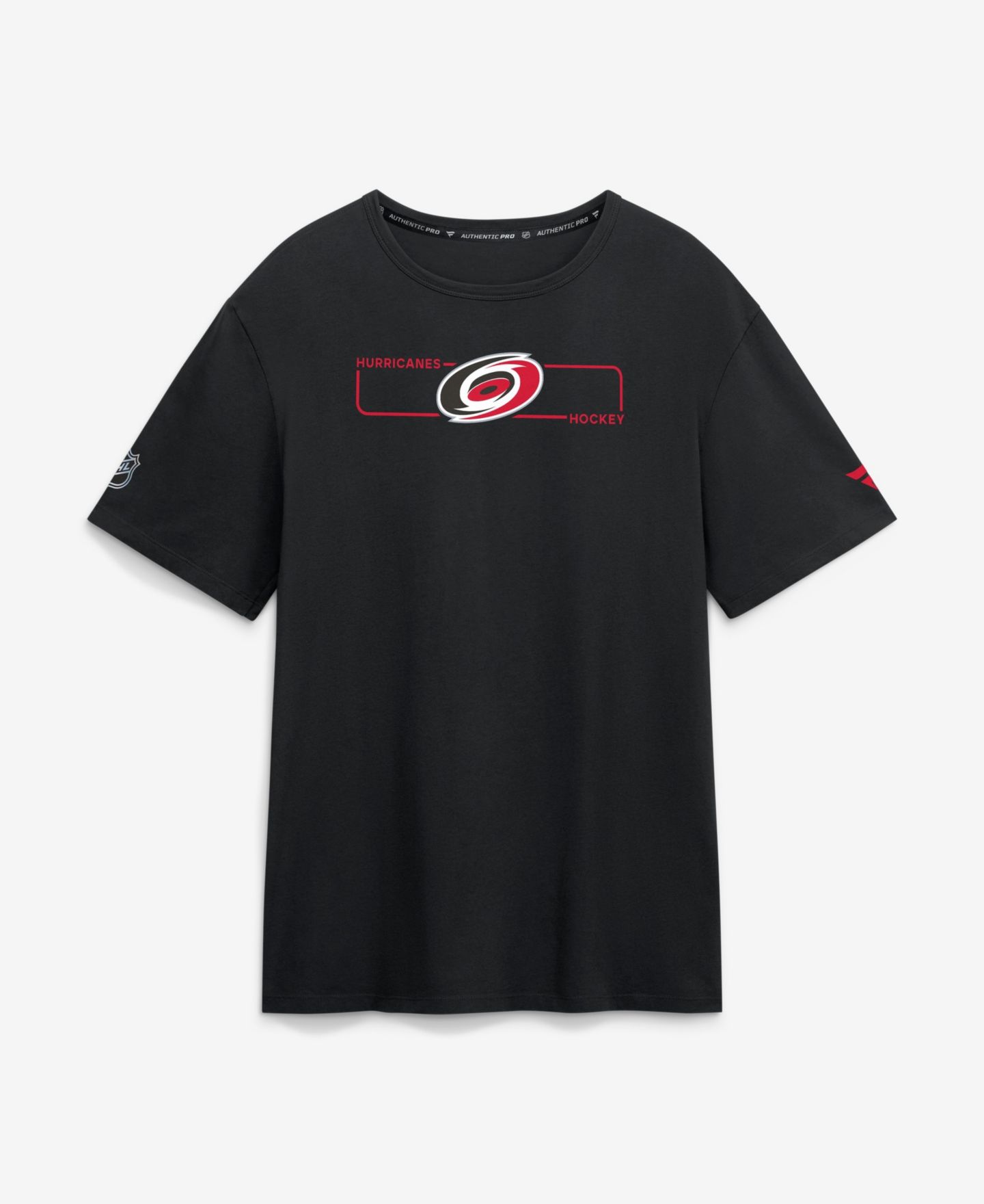 Мужская футболка Fanatics Black Carolina Hurricanes Authentic Pro Primary Logo — фото 1