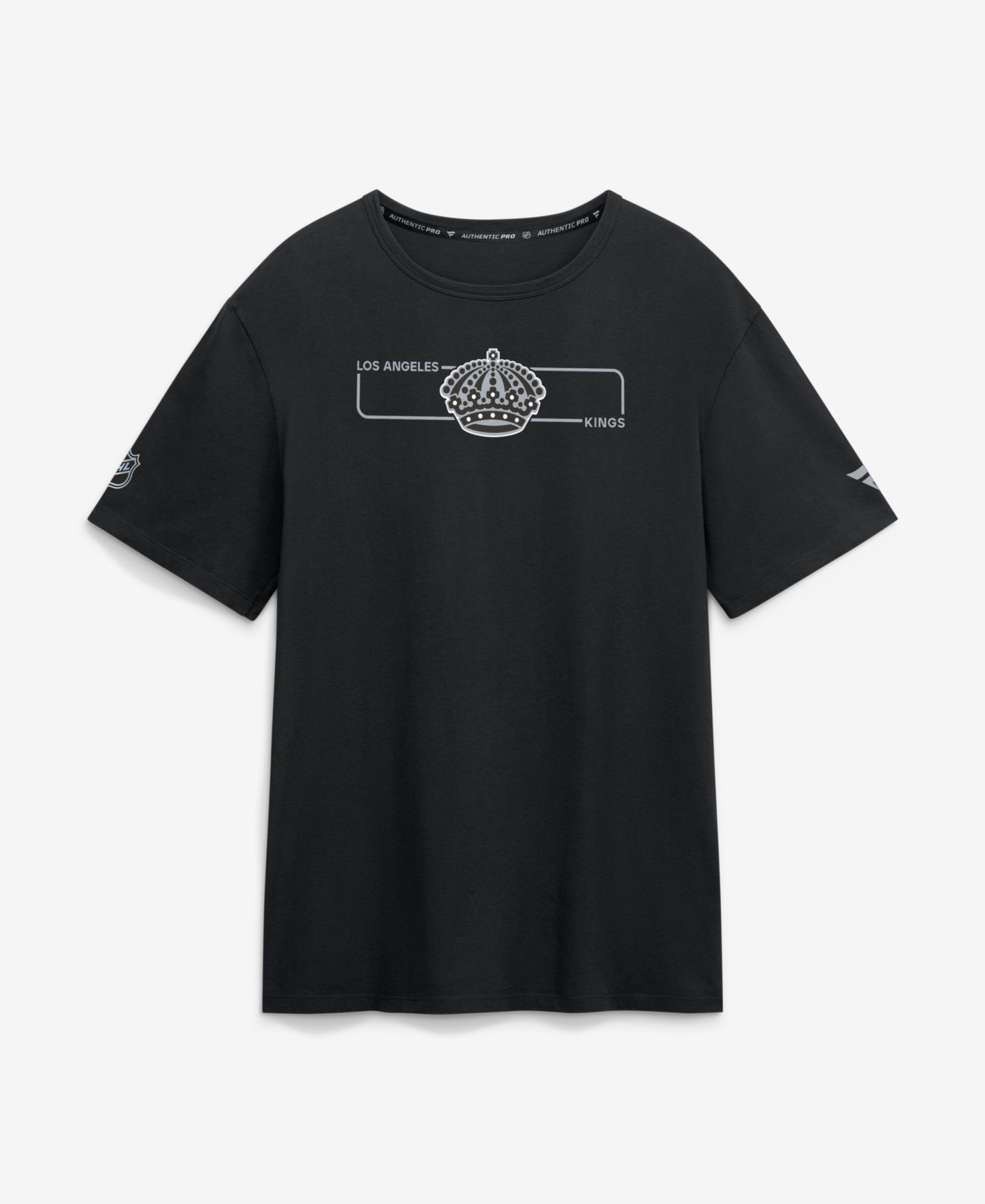 Мужская футболка Fanatics Black Los Angeles Kings Authentic Pro Primary Logo — фото 1
