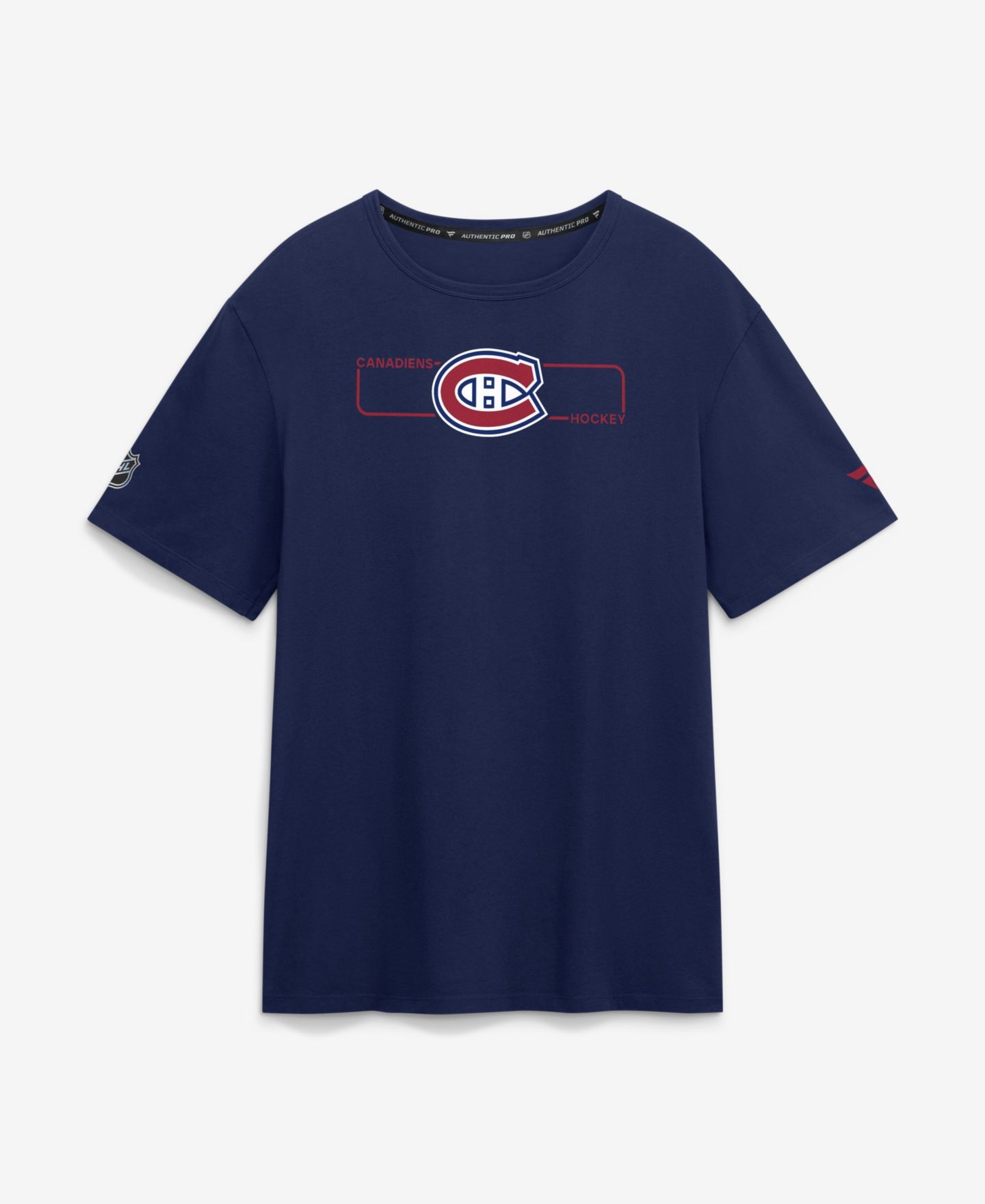 Мужская футболка Fanatics Navy Montreal Canadiens Authentic Pro Primary Logo — фото 1