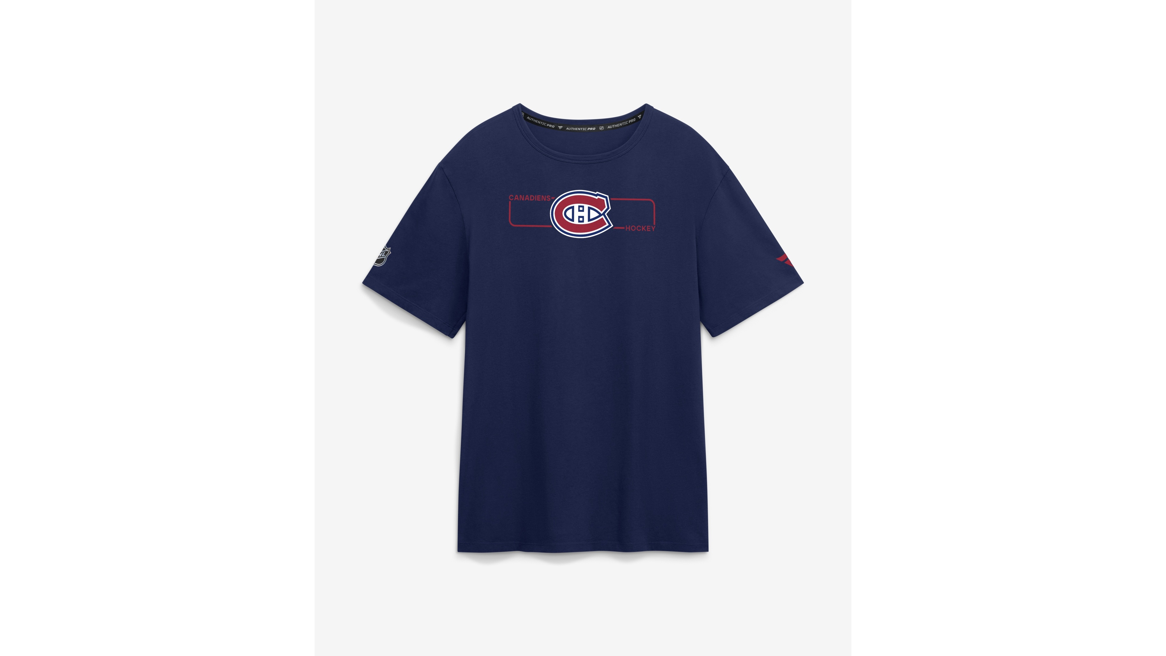 Fanatics Men's Navy Montreal Canadiens Authentic Pro Primary Logo T-Shirt