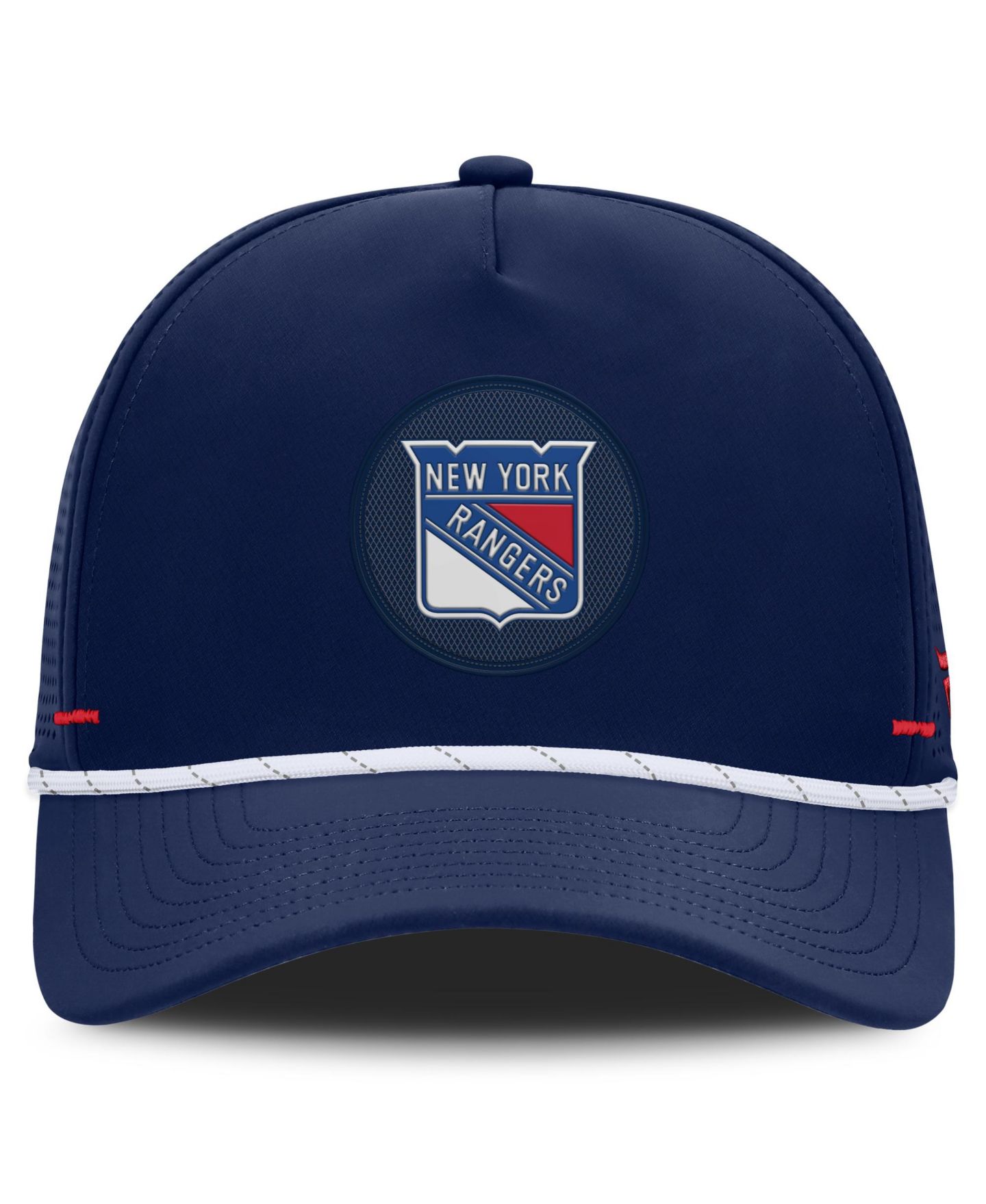Мужская кепка Fanatics Navy New York Rangers Authentic Pro Rink Vented A-Frame Adjustable Hat — фото 2