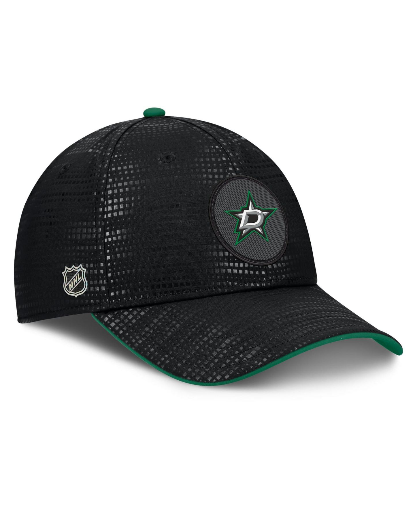 Мужской головной убор Fanatics Black Dallas Stars Authentic Pro Rink Debossed Stretch Fit Hat — фото 3