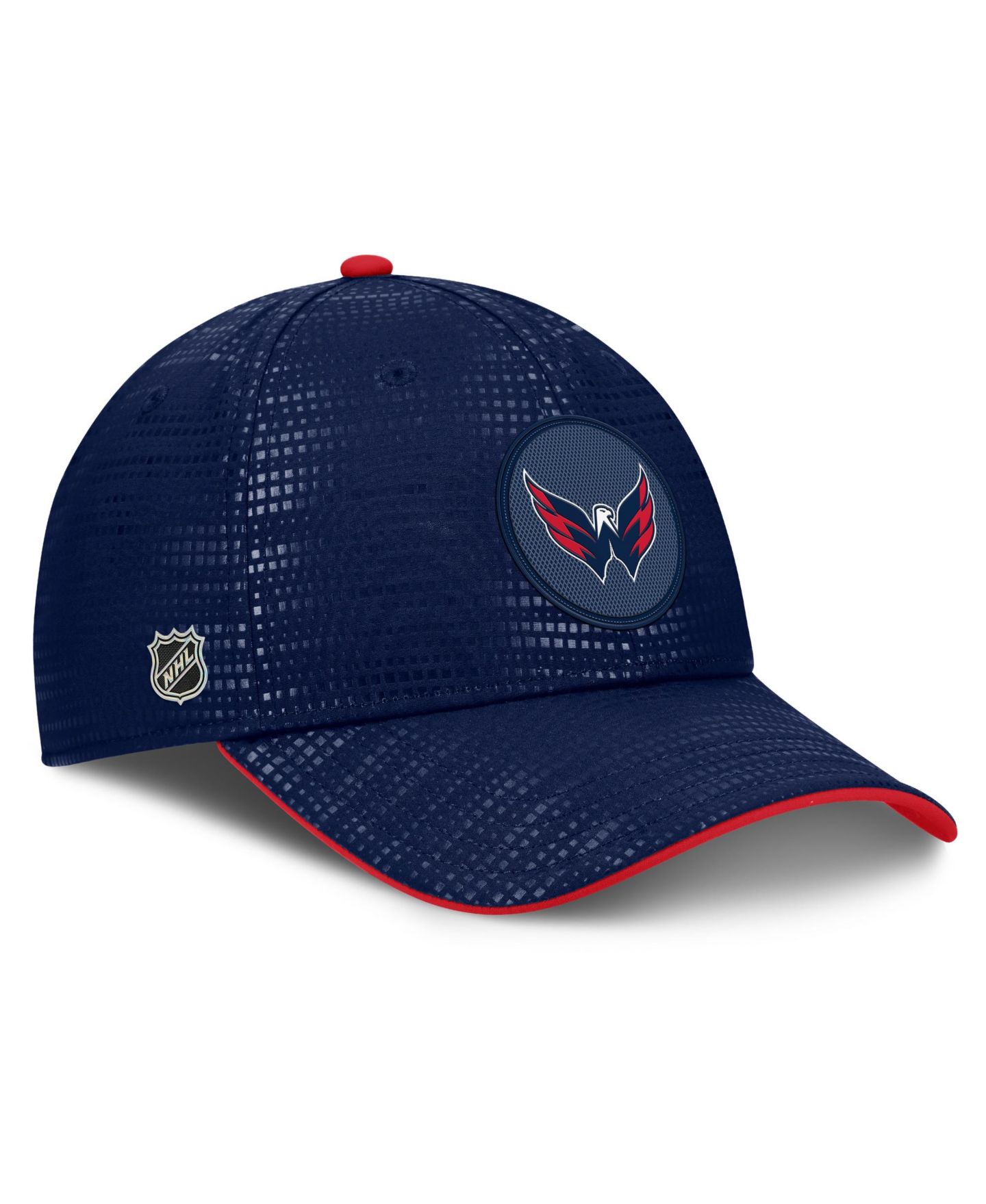 Мужской головной убор Fanatics Navy Washington Capitals Authentic Pro Rink Debossed Stretch Fit Hat — фото 3