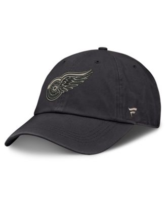 Men's Charcoal Detroit Red Wings Road Phantom Washed Adjustable Hat