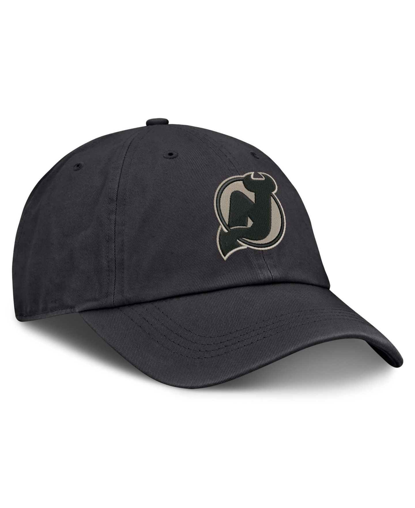 Мужские головные уборы Fanatics Charcoal New Jersey Devils Road Phantom Washed Adjustable Hat — фото 3