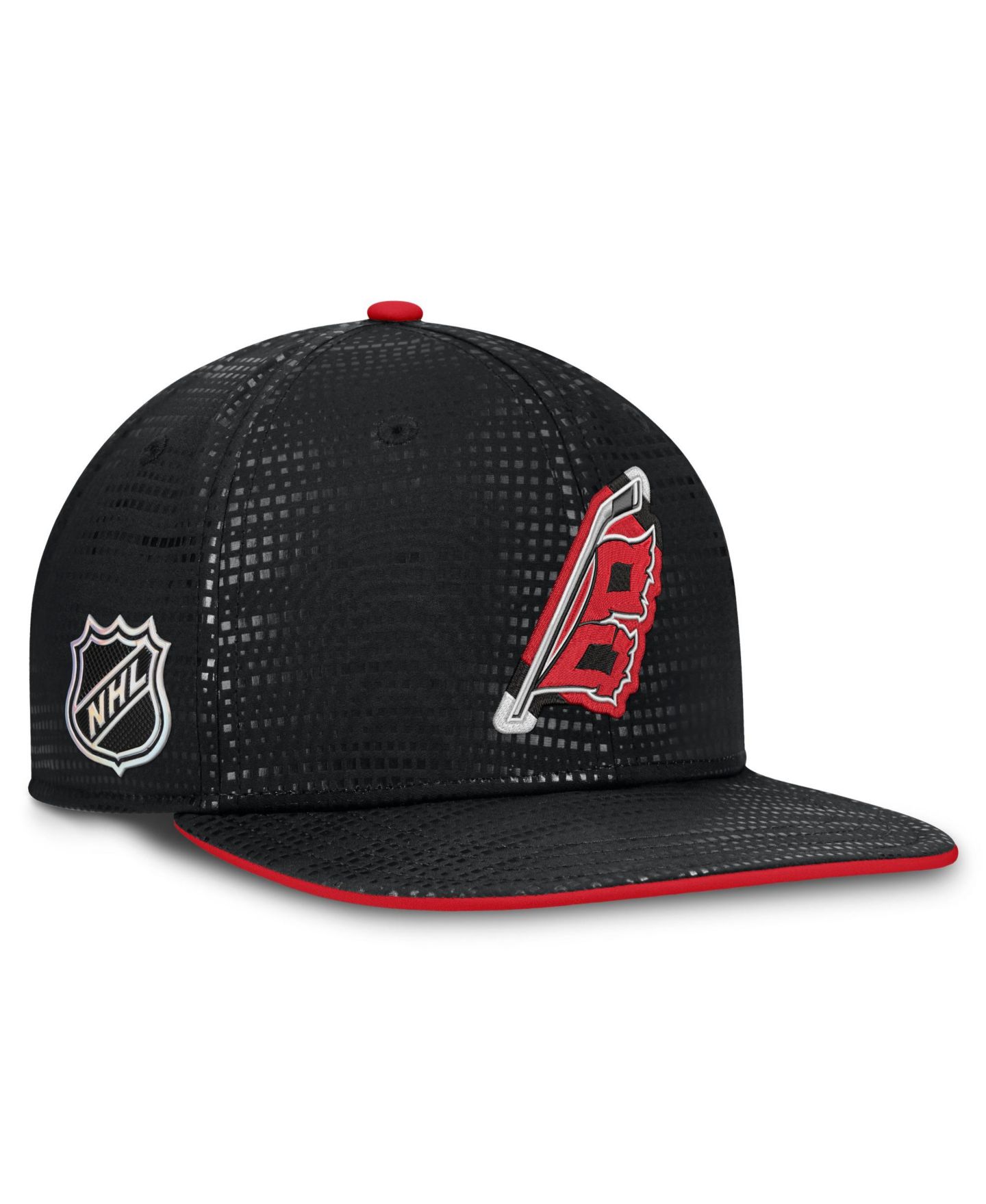 Мужская кепка Fanatics Black Carolina Hurricanes Alternate Authentic Pro Rink Snapback Hat — фото 3