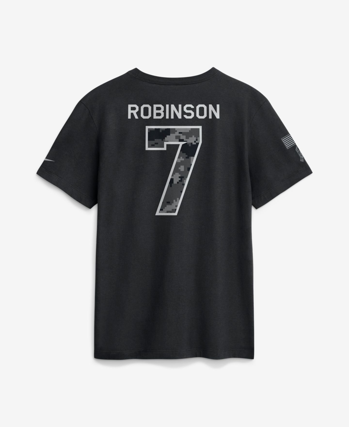 Мужская футболка Nike Bijan Robinson Black Atlanta Falcons 2026 Salute to Service Name & Number — фото 3