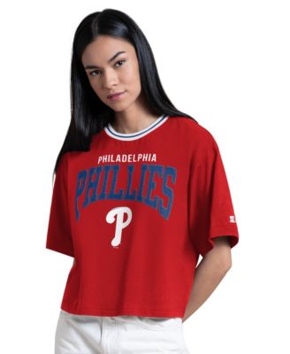 Women's Red Philadelphia Phillies Ace Cropped T-Shirt