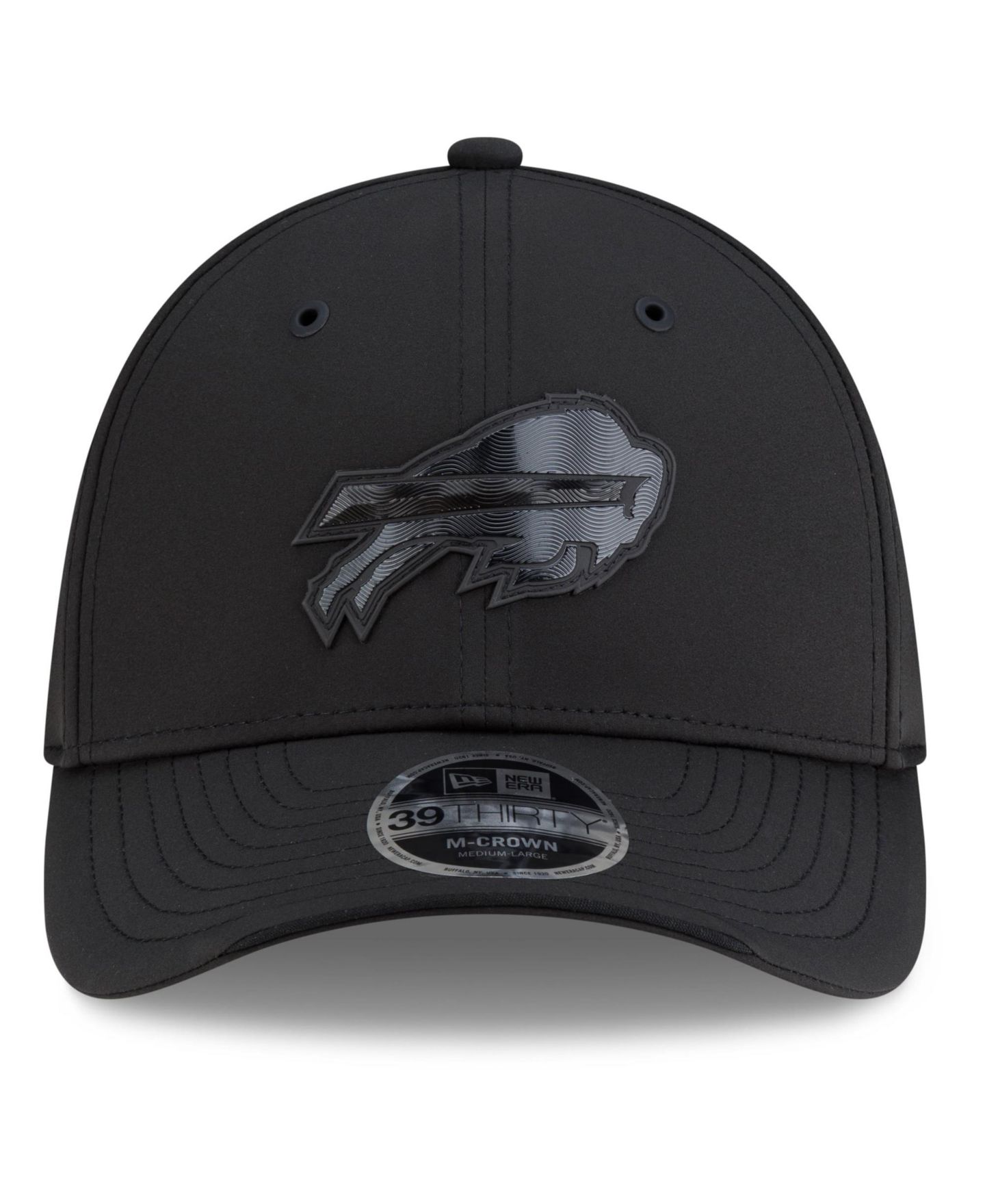 Мужской головной убор New Era Black Buffalo Bills 2026 Sideline 39THIRTY M-Crown Stretch Hat — фото 2