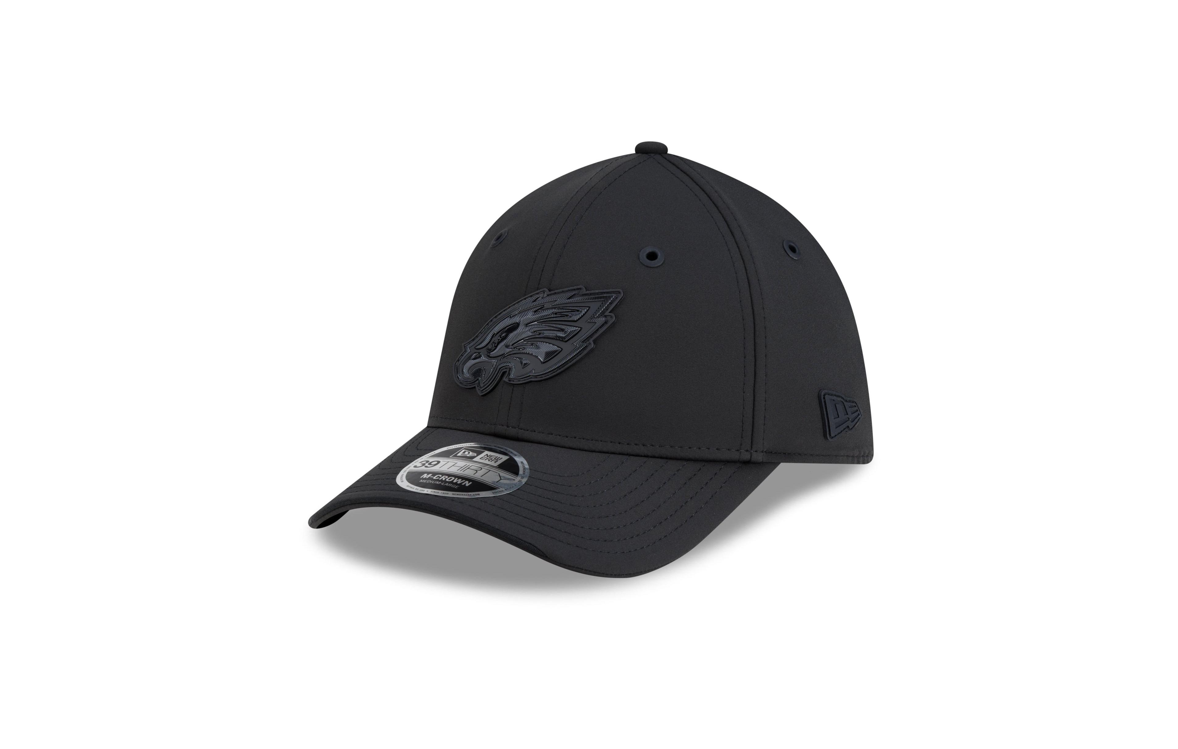 New Era Men's Black Philadelphia Eagles 2026 Sideline 39THIRTY M-Crown Stretch Hat