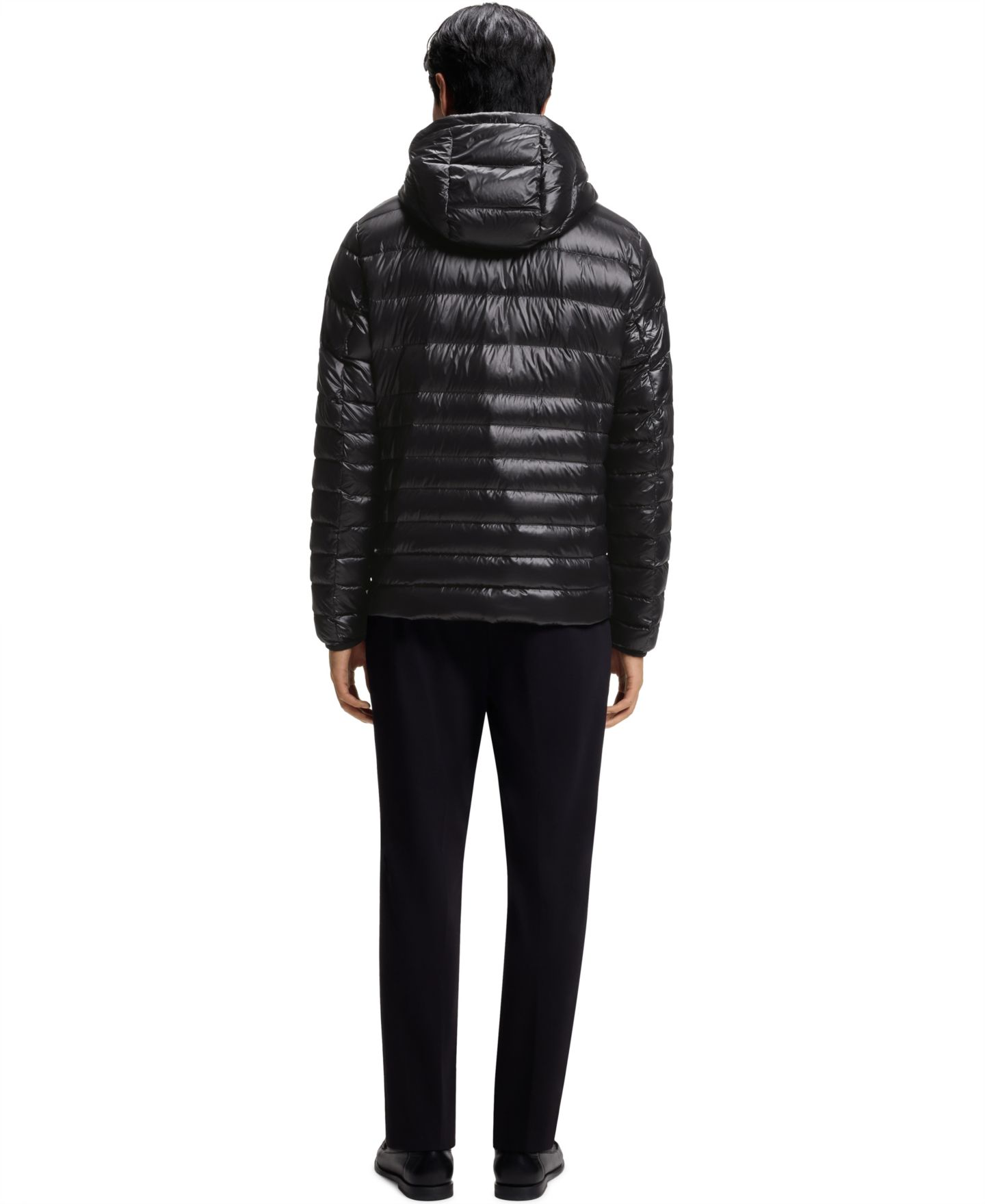 Мужская куртка Hugo Boss BOSS by Water-Repellent Hooded Down, цвет: Чёрный — фото 2
