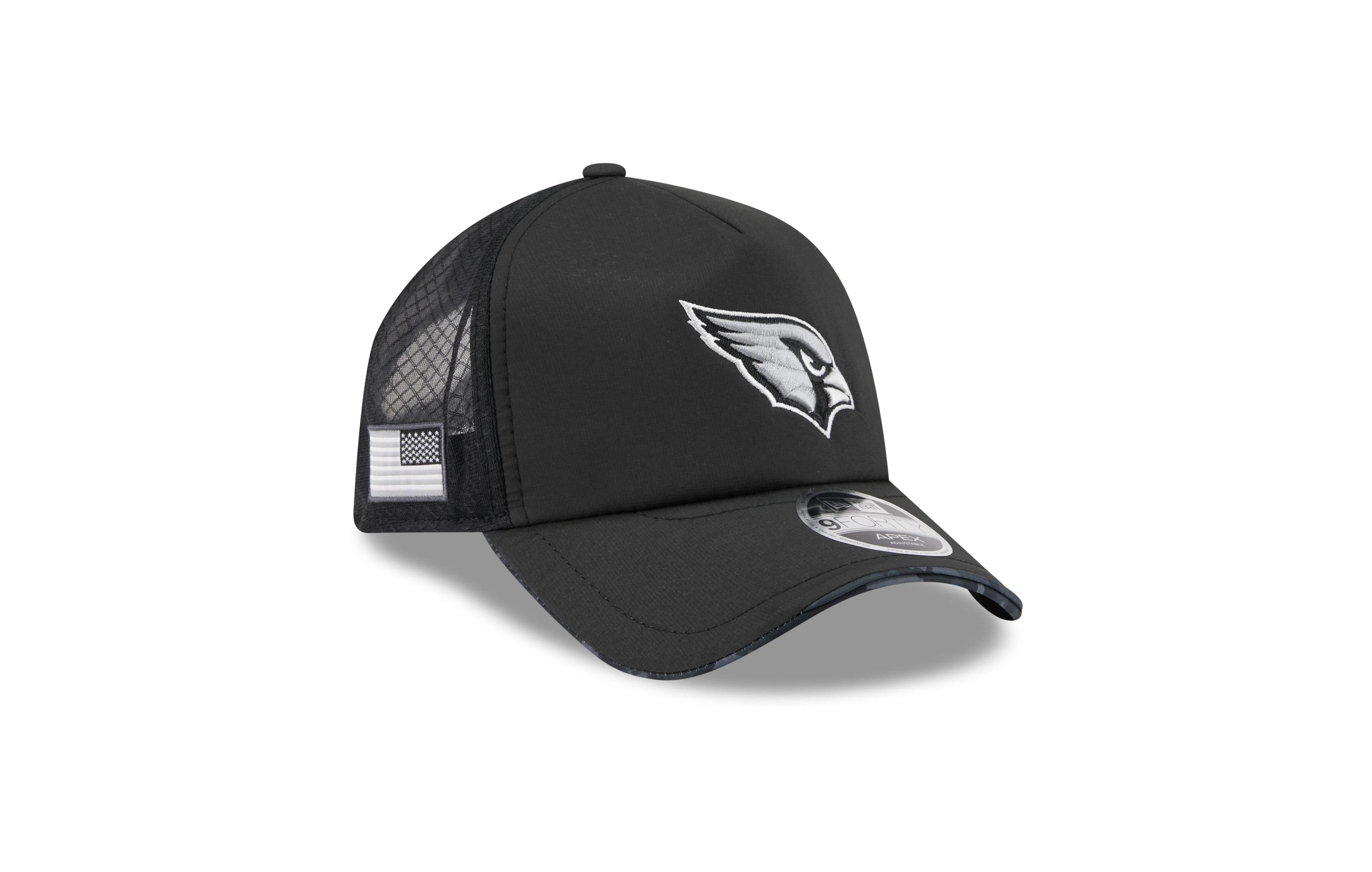 New Era Men's Black Arizona Cardinals 2026 Salute To Service Apex 9FORTY Adjustable Trucker Hat