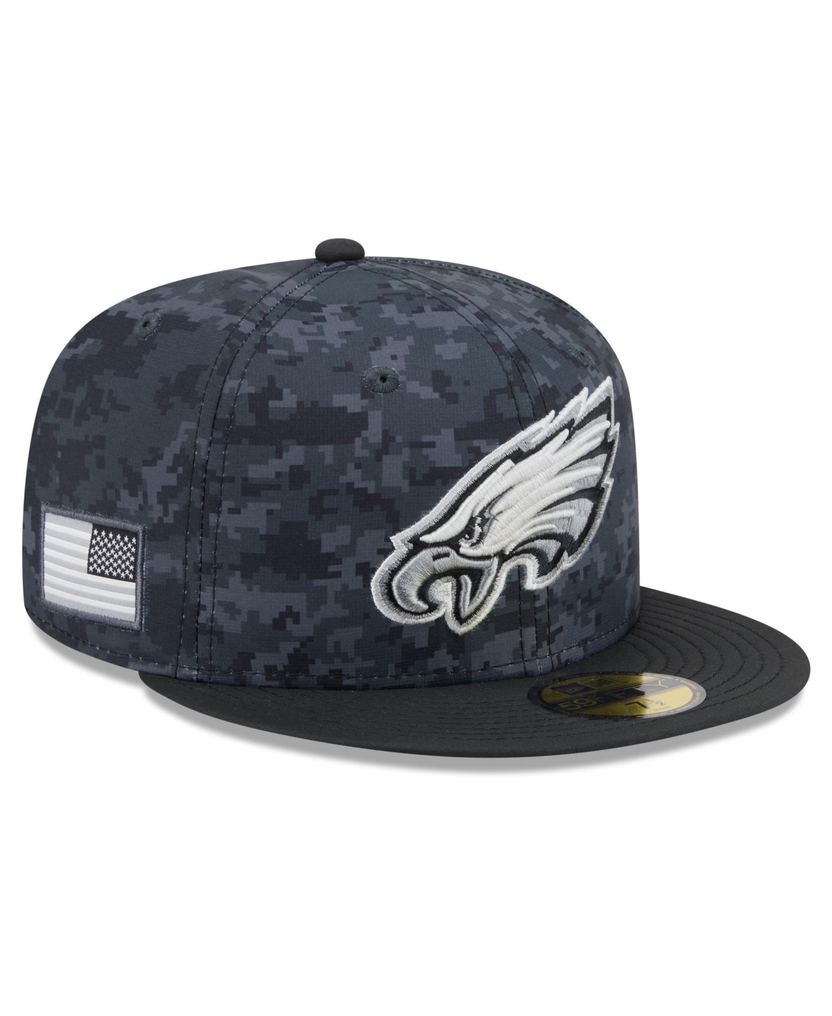 New Era Men's Black Philadelphia Eagles 2026 Salute To Service 59FIFTY Fitted Hat - Black