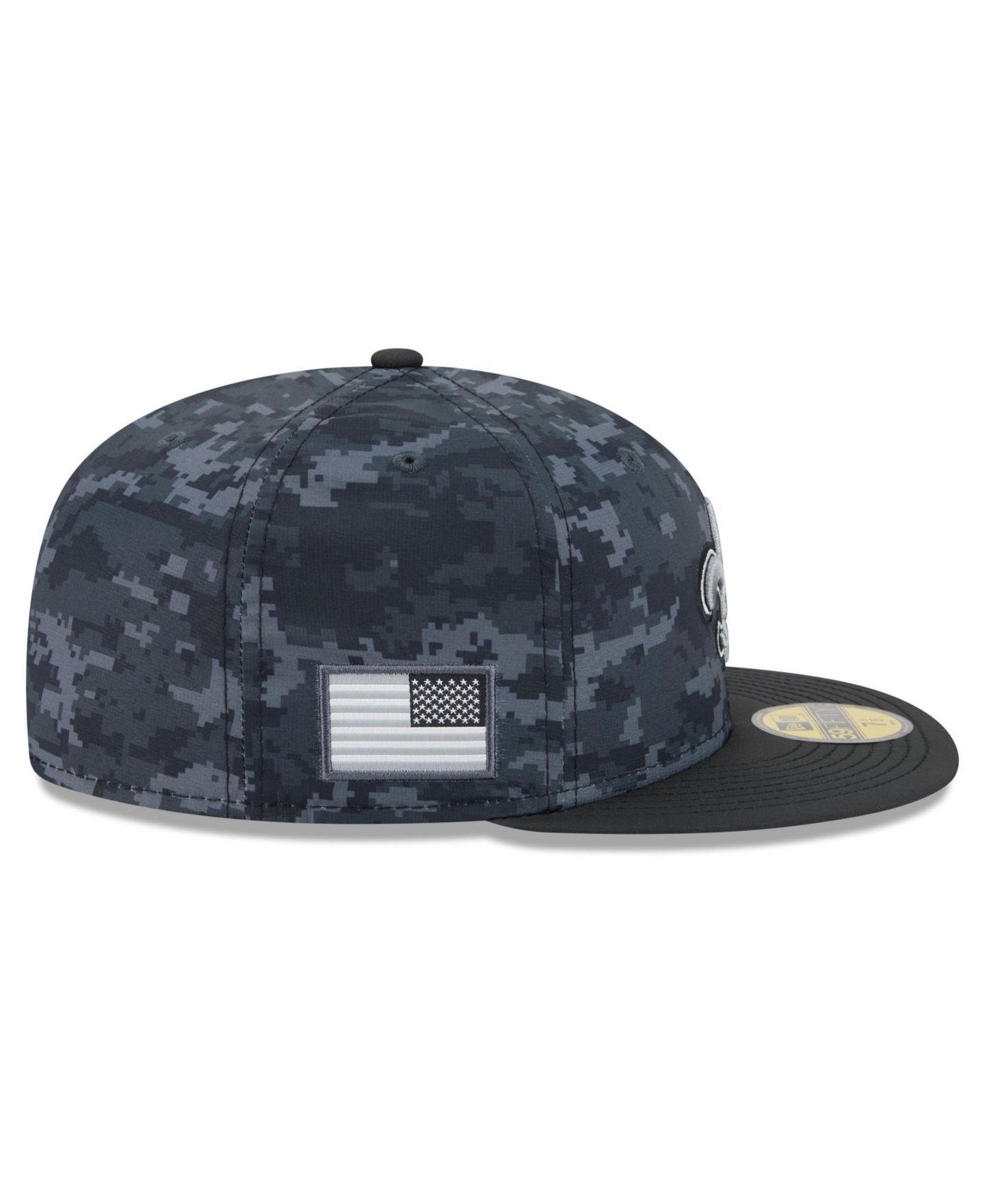 Мужская кепка New Era Black New Orleans Saints 2026 Salute To Service 59FIFTY Fitted Hat — фото 6