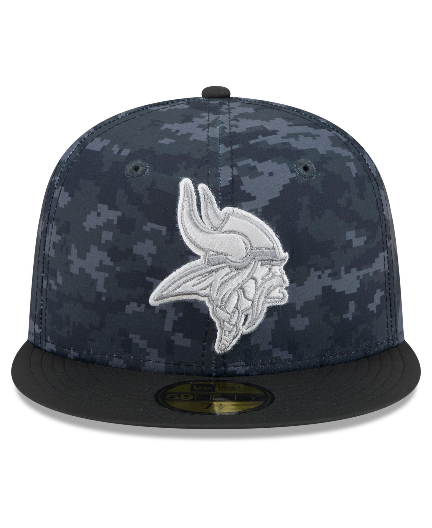Мужская кепка New Era Black Minnesota Vikings 2026 Salute To Service 59FIFTY Fitted Hat — фото 2