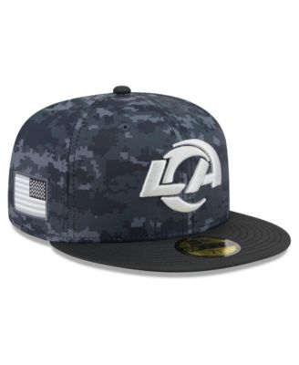 Men's Black Los Angeles Rams 2026 Salute To Service 59FIFTY Fitted Hat