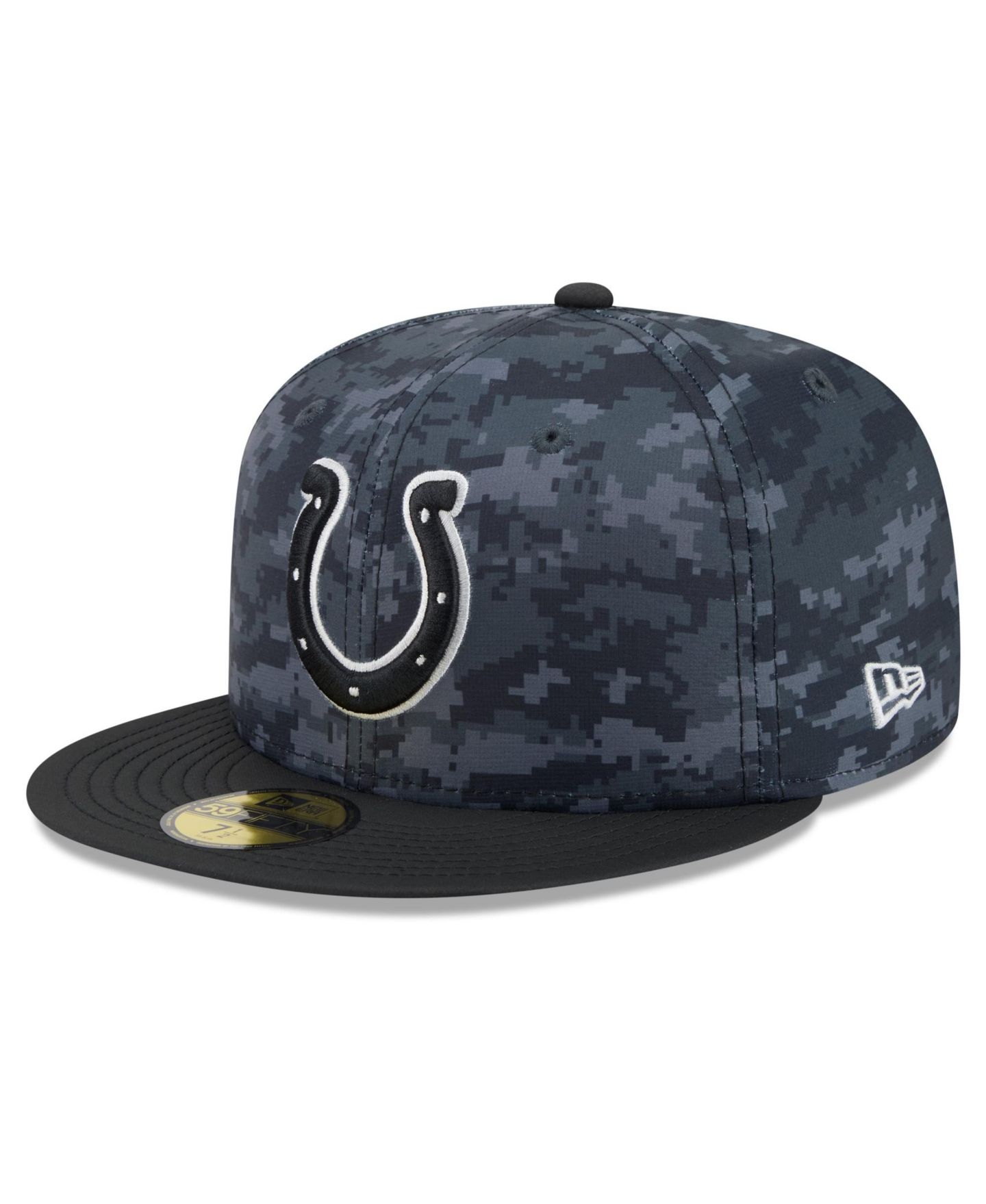 Мужская кепка New Era Black Indianapolis Colts 2026 Salute To Service 59FIFTY Fitted Hat — фото 3