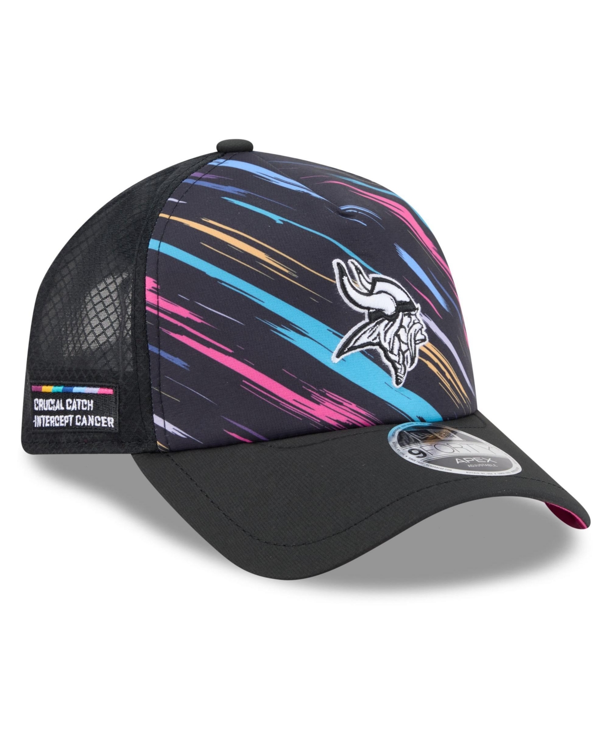New Era Men's Black Minnesota Vikings 2026 Nfl Crucial Catch 9FORTY Apex Adjustable Hat - Black