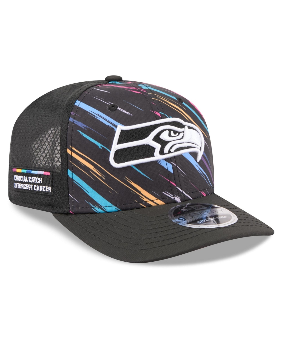 New Era Big Boys' and Girls' Black Seattle Seahawks 2026 Nfl Crucial Catch 9SEVENTY Adjustable Trucker Hat - Black